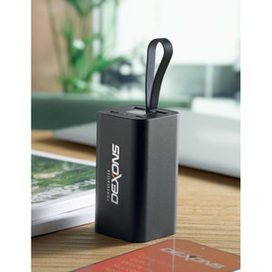 Power bank 20.000 mAh ALU-RECYCLED Nero - personalizzabile con logo