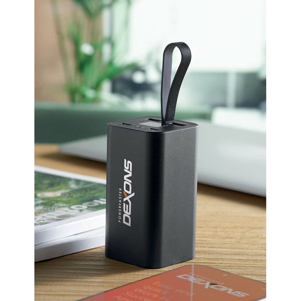 Power bank 20.000 mAh ALU-RECYCLED Nero - personalizzabile con logo