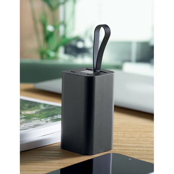 Power bank 20.000 mAh ALU-RECYCLED Nero - personalizzabile con logo