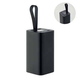 Power bank 20.000 mAh ALU-RECYCLED Nero - personalizzabile con logo