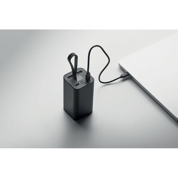 Power bank 20.000 mAh ALU-RECYCLED Nero - personalizzabile con logo