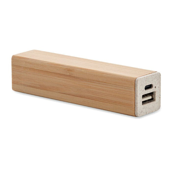 Power bank 2200 mAh Legno - personalizzabile con logo