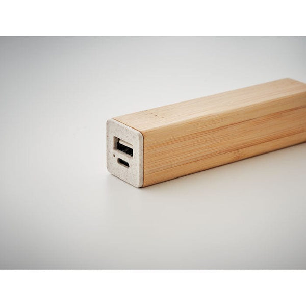 Power bank 2200 mAh Legno - personalizzabile con logo