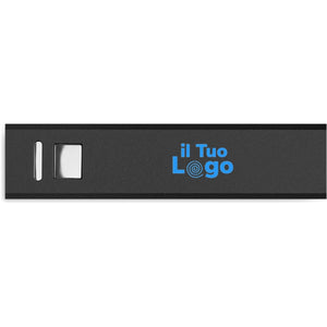 Power bank 2600 mAh alu riciclato - personalizzabile con logo