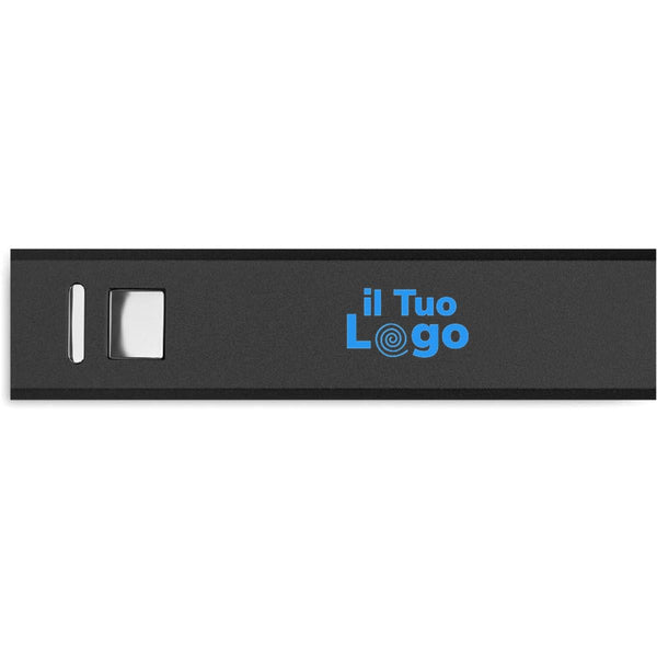 Power bank 2600 mAh alu riciclato - personalizzabile con logo