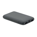 Power bank 5000 mAh in ABS grigio - personalizzabile con logo