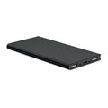 Power bank 8000 mAh alu riciclato Nero - personalizzabile con logo