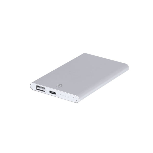 Power Bank Backen color argento - personalizzabile con logo