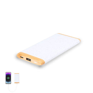 Power Bank Coquin bianco - personalizzabile con logo