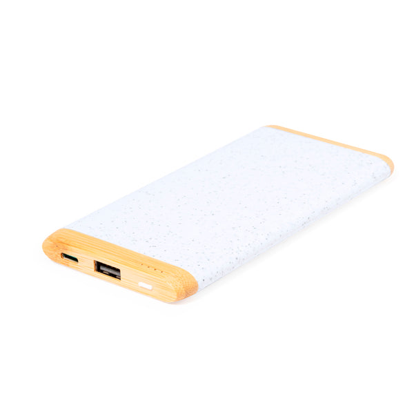 Power Bank Coquin bianco - personalizzabile con logo