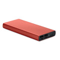 Power bank da 10000 mAh con spia luminosa bordeaux - personalizzabile con logo