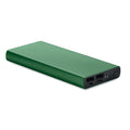 Power bank da 10000 mAh con spia luminosa verde - personalizzabile con logo