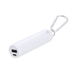Power Bank Decan bianco - personalizzabile con logo
