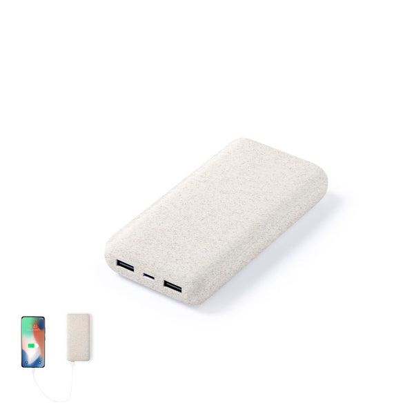 Power Bank Golblum natural - personalizzabile con logo