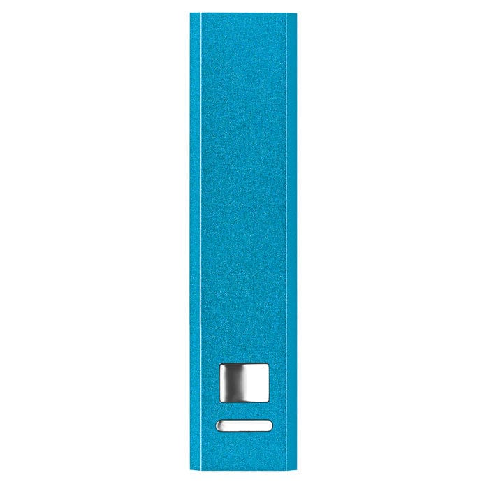 Power bank in alluminio blu - personalizzabile con logo