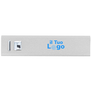 Power bank in alluminio - personalizzabile con logo