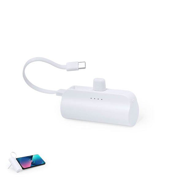 Power Bank Laford bianco - personalizzabile con logo