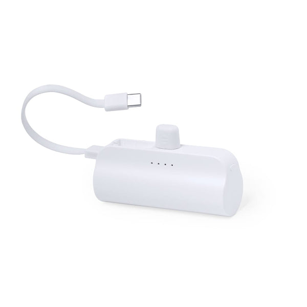 Power Bank Laford bianco - personalizzabile con logo
