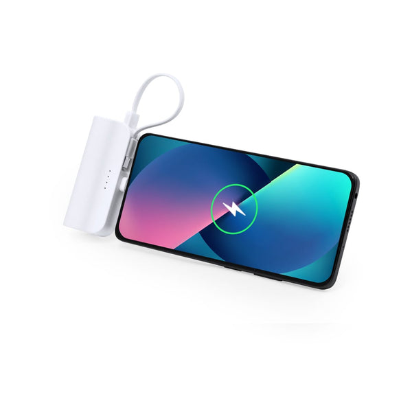 Power Bank Laford bianco - personalizzabile con logo