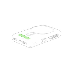 Power Bank Maddy bianco - personalizzabile con logo
