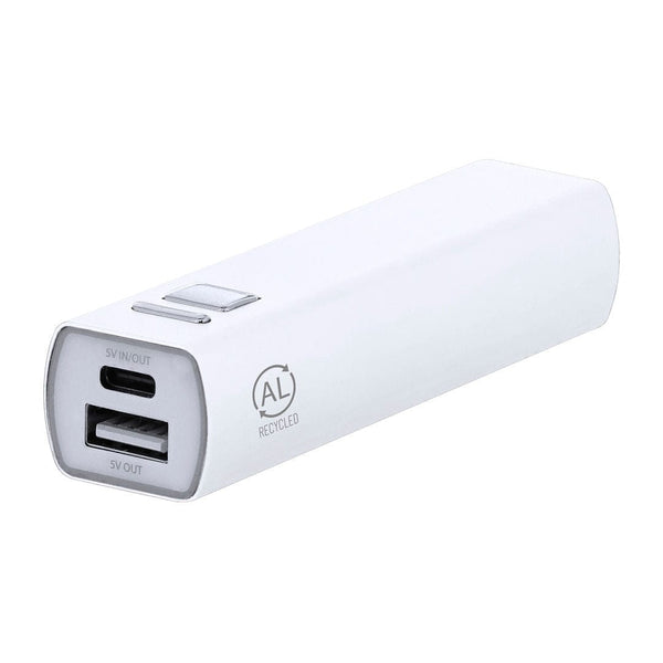 Power Bank Serdinam bianco - personalizzabile con logo