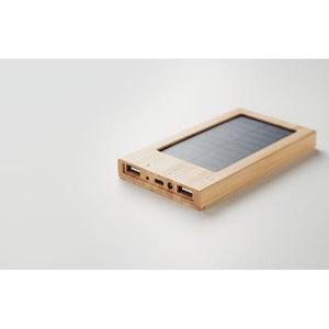 Power bank solare 4000 mAh beige - personalizzabile con logo