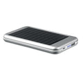 Power bank solare da 4000 mAh color argento - personalizzabile con logo