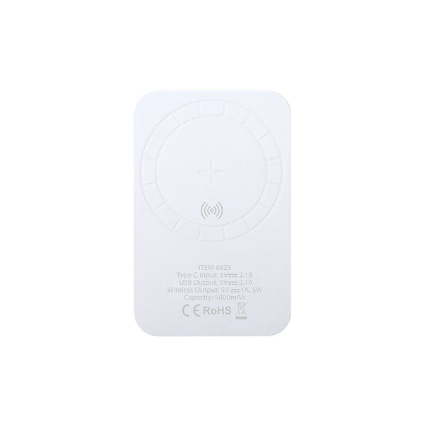 Power Bank Vekmar bianco - personalizzabile con logo