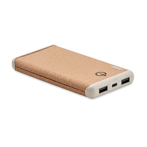 Power bank wireless. 10000 mAh beige - personalizzabile con logo