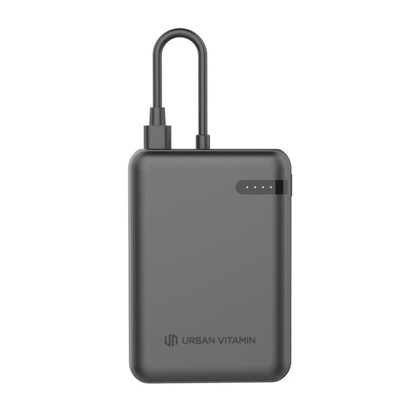 Powerbank 10.000 20W PD Urban Vitamin Fullerton in rABS RCS nero - personalizzabile con logo