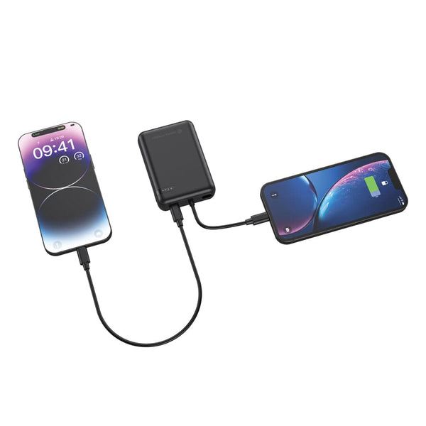 Powerbank 10.000 20W PD Urban Vitamin Fullerton in rABS RCS nero - personalizzabile con logo
