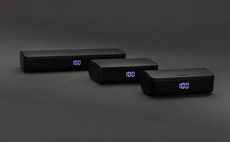Powerbank 10.000 mAh FlashCharge in rPlastica nero - personalizzabile con logo