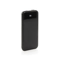 Powerbank 10.000 mAh Turbopack cavi integrati in rABS RCS nero - personalizzabile con logo