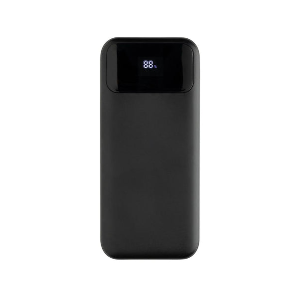 Powerbank 10.000 mAh Turbopack cavi integrati in rABS RCS nero - personalizzabile con logo
