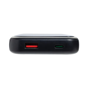 Powerbank 10.000 mAh Turbopack cavi integrati in rABS RCS nero - personalizzabile con logo