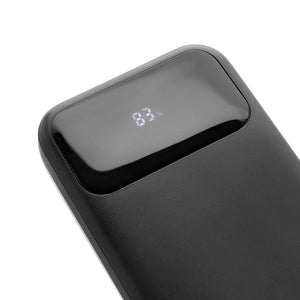 Powerbank 10.000 mAh Turbopack cavi integrati in rABS RCS nero - personalizzabile con logo