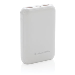 Powerbank 10.000mAh con PD Urban Vitamin Alameda bianco - personalizzabile con logo