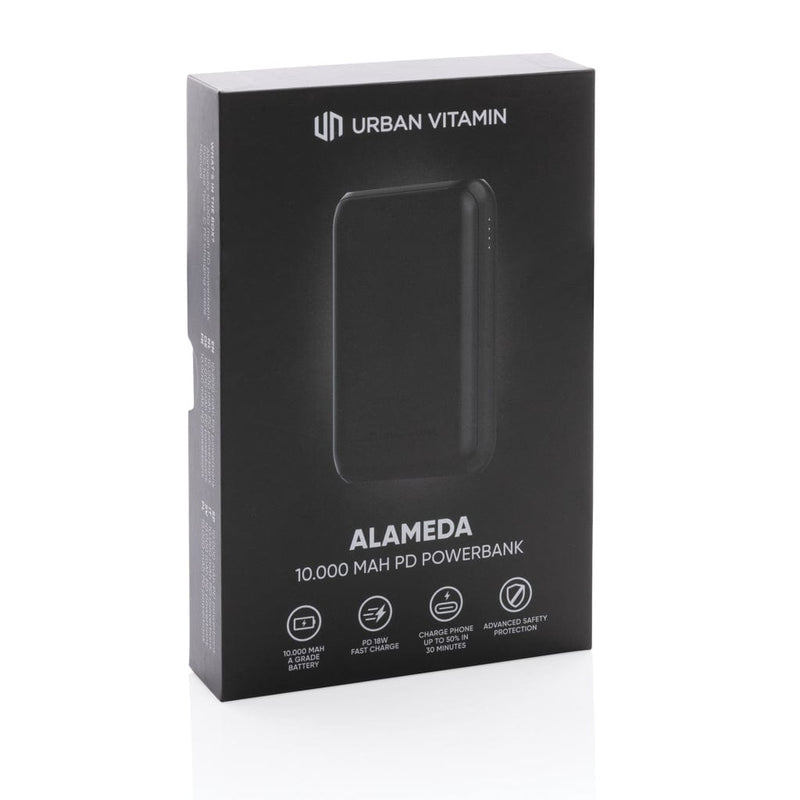 Powerbank 10.000mAh con PD Urban Vitamin Alameda - personalizzabile con logo