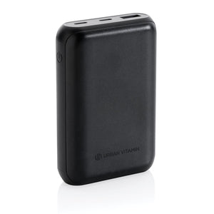 Powerbank 10.000mAh con PD Urban Vitamin Alameda nero - personalizzabile con logo