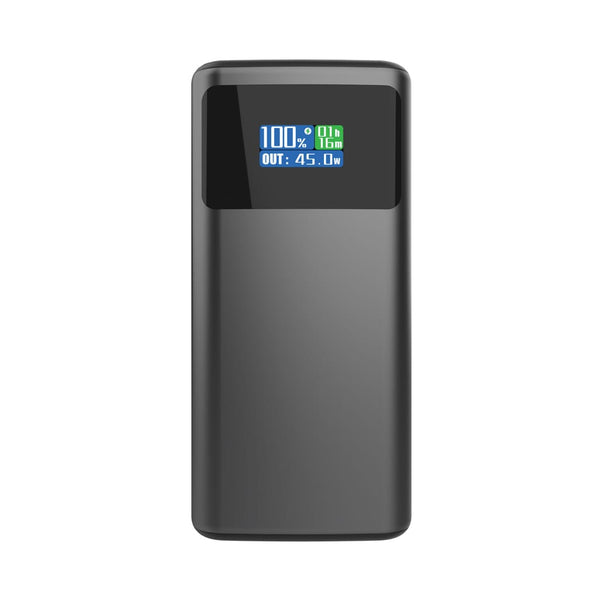 Powerbank 10000 mAh Quantum PD 45W RCS con schermo grigio - personalizzabile con logo