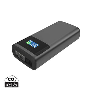 Powerbank 10000 mAh Quantum PD 45W RCS con schermo grigio - personalizzabile con logo