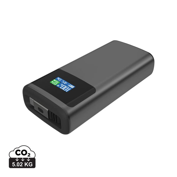 Powerbank 10000 mAh Quantum PD 45W RCS con schermo grigio - personalizzabile con logo