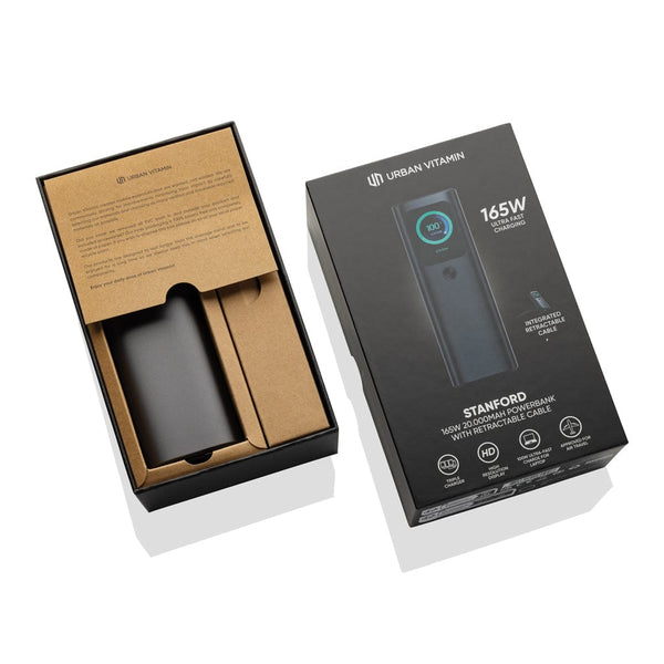Powerbank 20.000 mAh 165W Urban Vitamin Stanford grigio - personalizzabile con logo