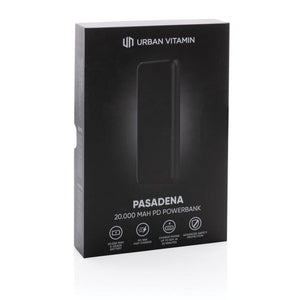 Powerbank 20.000mAh con PD Urban Vitamin Pasadena - personalizzabile con logo