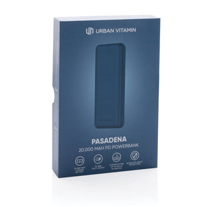 Powerbank 20.000mAh con PD Urban Vitamin Pasadena - personalizzabile con logo