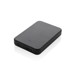 Powerbank 5.000 mAh Boostcore con type C in rABS RCS nero - personalizzabile con logo