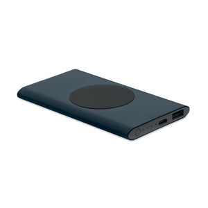 Powerbank 5000mAh 15W alu riciclato blu navy - personalizzabile con logo