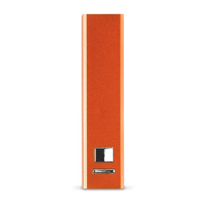 Powerbank Aluminium 2200mAh Arancione - personalizzabile con logo