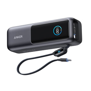 Powerbank Anker da 25.000 mAh 165W con cavo integrato grigio - personalizzabile con logo