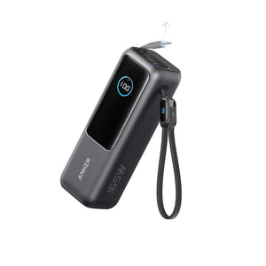 Powerbank Anker da 25.000 mAh 165W con cavo integrato grigio - personalizzabile con logo
